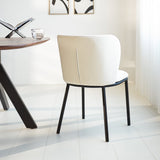 Dining room chair Tess Dimehouse White LxWxH 65x62x56 Fabric Atmospheric photo diagonal rear view