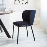 Dining room chair Tess Dimehouse Black LxWxH 65x62x56 Fabric Atmospheric photo side view
