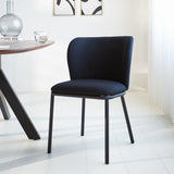 Dining room chair Tess Dimehouse Black LxWxH 65x62x56 Fabric Atmospheric photo diagonal front view