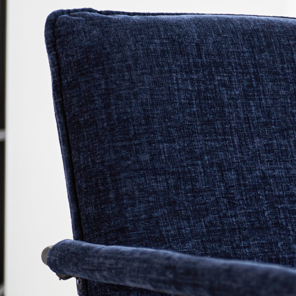 Hailey Chenille armchair Dimehouse Blue LxWxH 66x64x37 Fabric Atmospheric photo detail