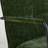 Hailey Chenille armchair Dimehouse Dark green LxWxH 66x64x37 Fabric Atmospheric photo detail