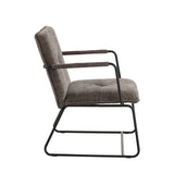 Hailey Chenille armchair Dimehouse Gray LxWxH 66x64x37 Fabric White photo side view