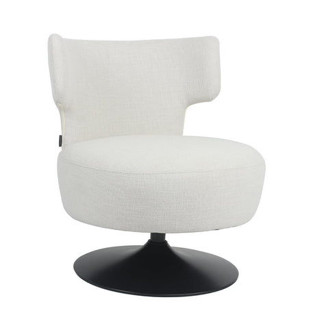 Metro swivel armchair linen off white - image 2
