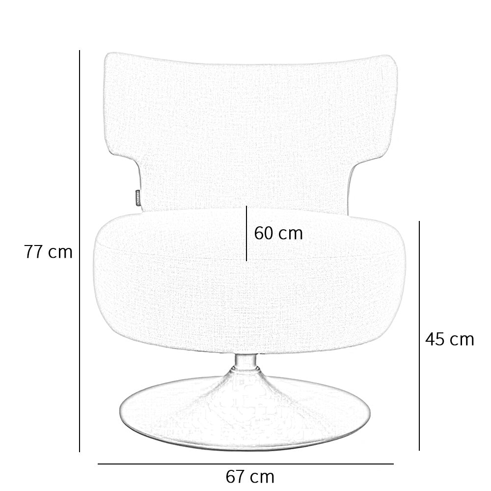 Metro swivel armchair in olive green linen - image 6