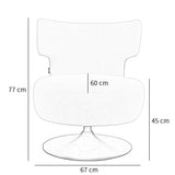 Metro swivel armchair in olive green linen - image 6