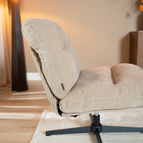 Fauteuil Sara draaibaar velvet beige