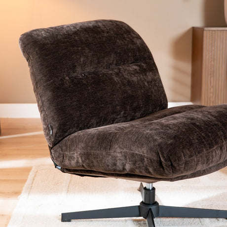 Fauteuil Sara draaibaar velvet bruin