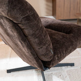 Fauteuil Sara draaibaar velvet bruin