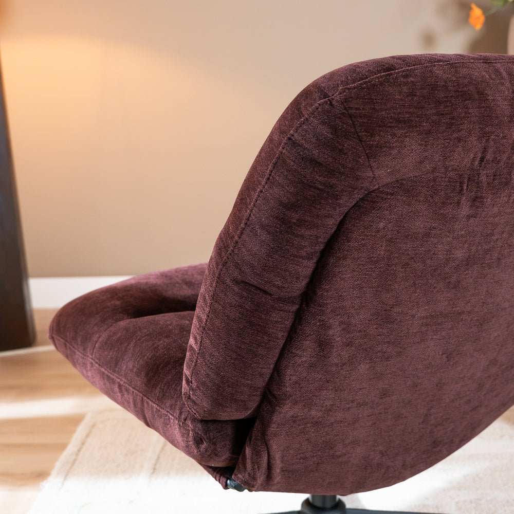 Fauteuil Sara draaibaar velvet paars