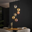 Hanging lamp Berns DH Interior Nickel LxWxH 47x43x25 Nickel Atmospheric photo in situation