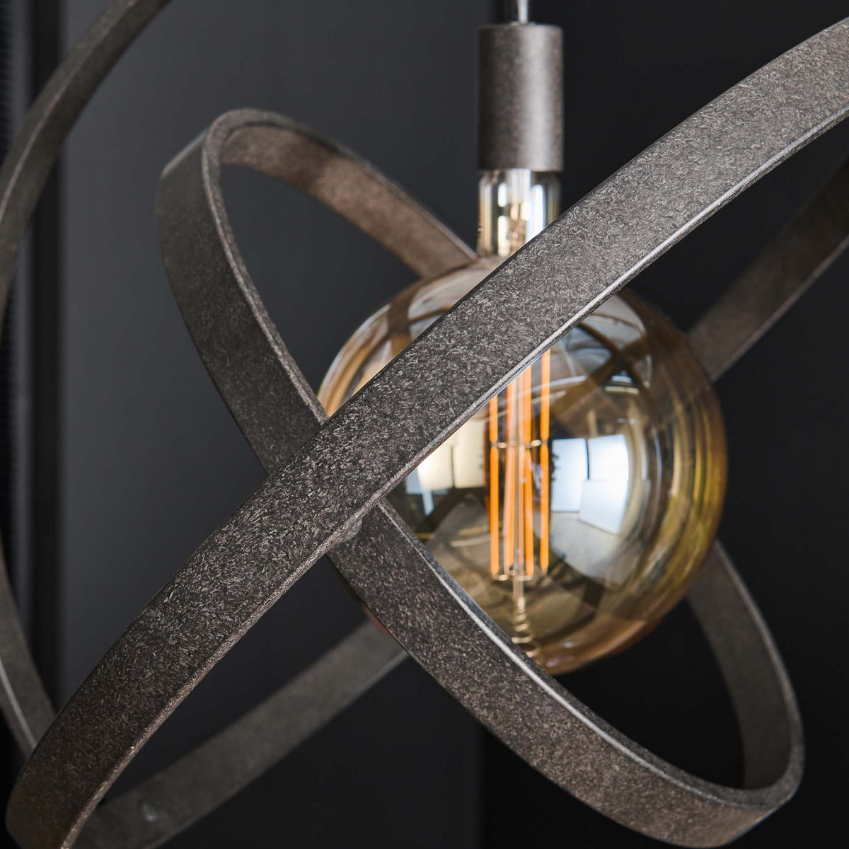 Hanging lamp Diana DH Interior Black LxWxH 67x67x17 Metal Atmospheric photo detail