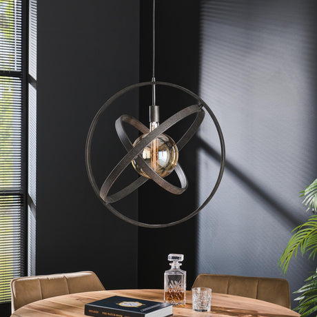 Hanging lamp Diana DH Interior Black LxWxH 67x67x17 Metal Atmospheric photo diagonal front view