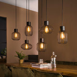 Hanging lamp Luise DH Interior Charcoal LxWxH 143x28x24 Metal Atmospheric photo in situation