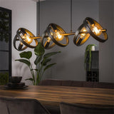 Hanging lamp Otan DH Interior Charcoal LxWxH 125x43x20 Metal Atmospheric photo diagonal front view