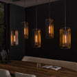 Hanging lamp Jeff DH Interior Black LxWxH 141x51x15 Metal Atmospheric photo diagonal front view
