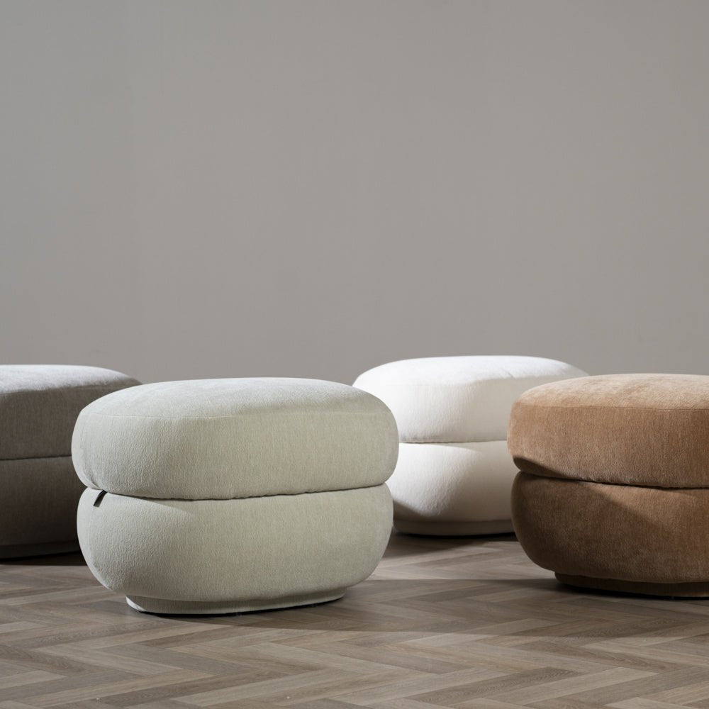 Hocker Mia oval chenille taupe - image 8