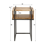 Bedside table Jojo DH Interior Acacia LxWxH 64x39x28 Acacia wood White photo size indication