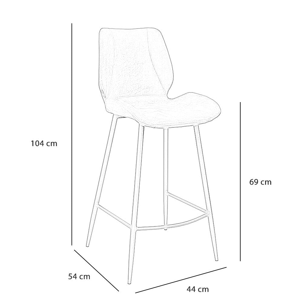 Industrial bar stool Barrel cognac eco-leather 69 cm - image 8
