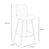 Industrial bar stool Barrel olive green eco-leather 69 cm - image 10