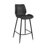 Industrial bar stool Barrel black/anthracite eco-leather 69 cm - image 5