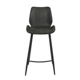 Industrial bar stool Barrel black/anthracite eco-leather 69 cm - image 6