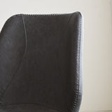 Bar stool Beau artificial leather Dimehouse Anthracite LxWxH 82x54x52 Faux leather Atmospheric photo detail