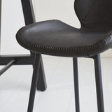 Bar stool Beau artificial leather Dimehouse Anthracite LxWxH 82x54x52 Faux leather Atmospheric photo detail