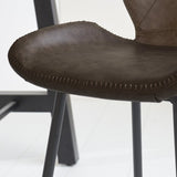 Bar stool Beau artificial leather Dimehouse Taupe LxWxH 84x54x52 Faux leather Atmospheric photo detail