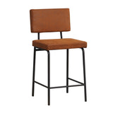 Industrial bar stool Espen cognac eco-leather 64-77 cm - image 7