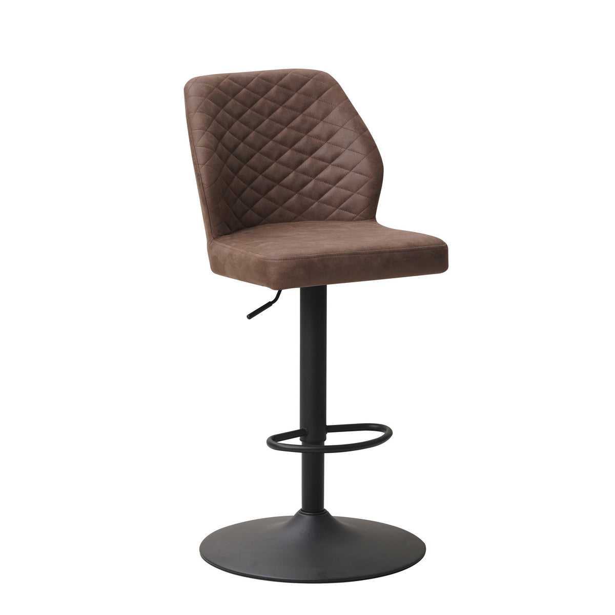 Barstool Grizzly Dimehouse Taupe LxWxH 65x56x52 Microfiber White photo diagonal front view