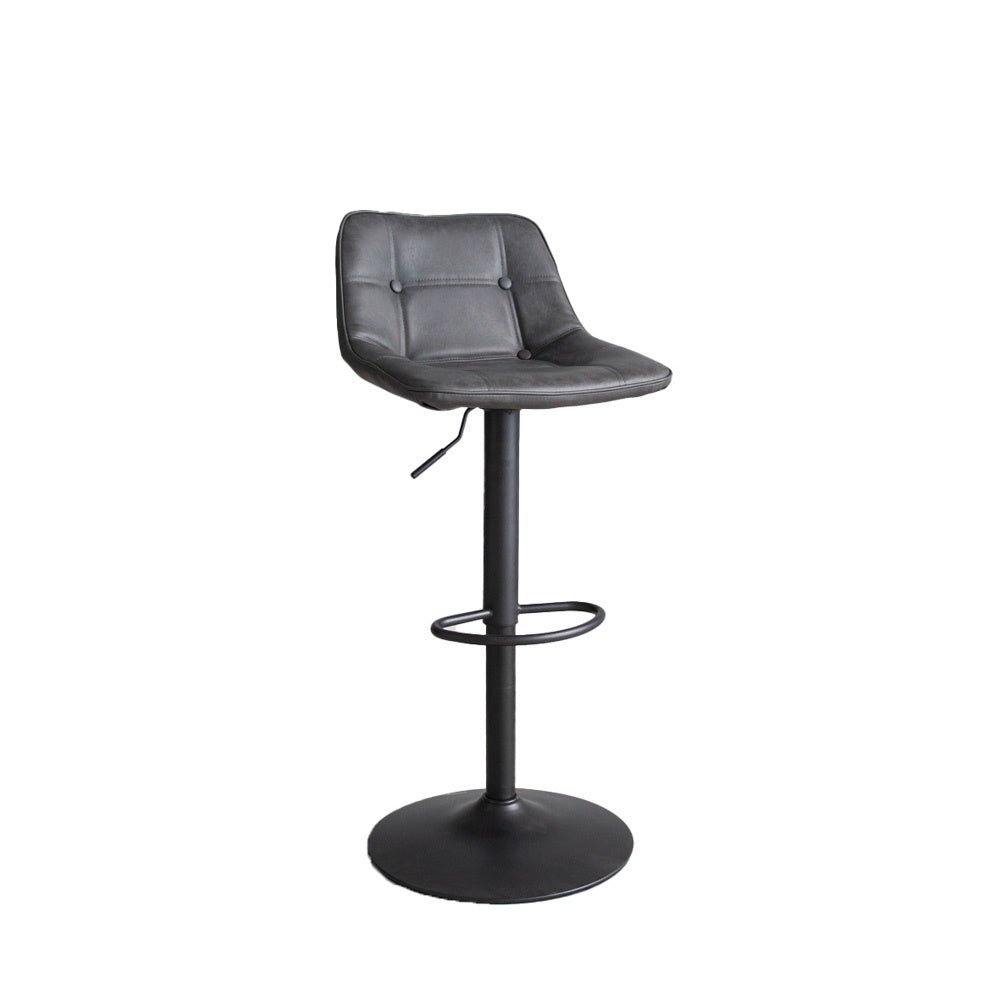 Barstool Jason Dimehouse Anthracite LxWxH 82x52x39 Faux leather White photo diagonal front view