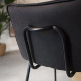 Bar stool Jelle Dimehouse Anthracite LxWxH 63x56x49 Microfiber Atmospheric photo detail