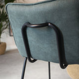 Bar stool Jelle Dimehouse Green LxWxH 63x56x49 Microfiber Atmospheric photo detail