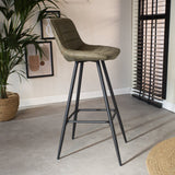 Barstool Kenton Dimehouse Green LxWxH 84x54x49 Microfiber Atmospheric photo side view