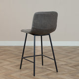 Industrial bar stool Mikky anthracite eco-leather 65-78 cm - image 6