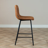 Industrial bar stool Mikky cognac eco-leather 65-78 cm - image 3