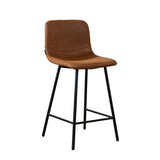 Industrial bar stool Mikky cognac eco-leather 65-78 cm - image 5