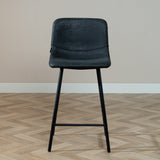 Industrial bar stool Mikky black/anthracite eco-leather 65-78 cm - image 2