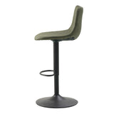Bar stool Boran Dimehouse Green LxWxH 55x54x53 Eco-leather White photo side view