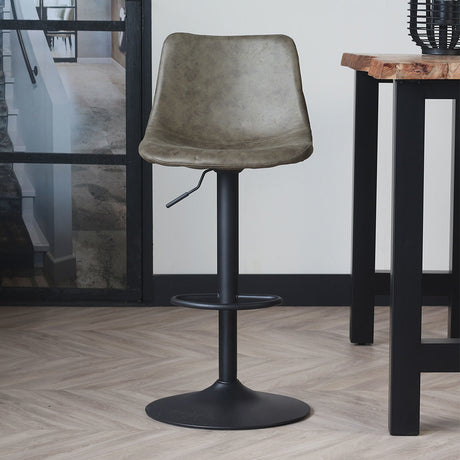 Bar stool Boran Dimehouse Green LxWxH 55x54x53 Eco-leather Atmospheric photo front view