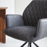 Dining room chair Novan Microfibre Dimehouse Anthracite LxWxH 71x64x56 Fabric Atmospheric photo detail