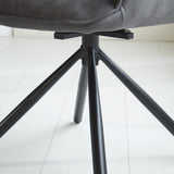 Dining room chair Novan Microfibre Dimehouse Anthracite LxWxH 71x64x56 Fabric Atmospheric photo detail