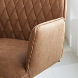 Dining room chair Novan Microfibre Dimehouse Cognac LxWxH 71x64x56 Fabric Atmospheric photo detail