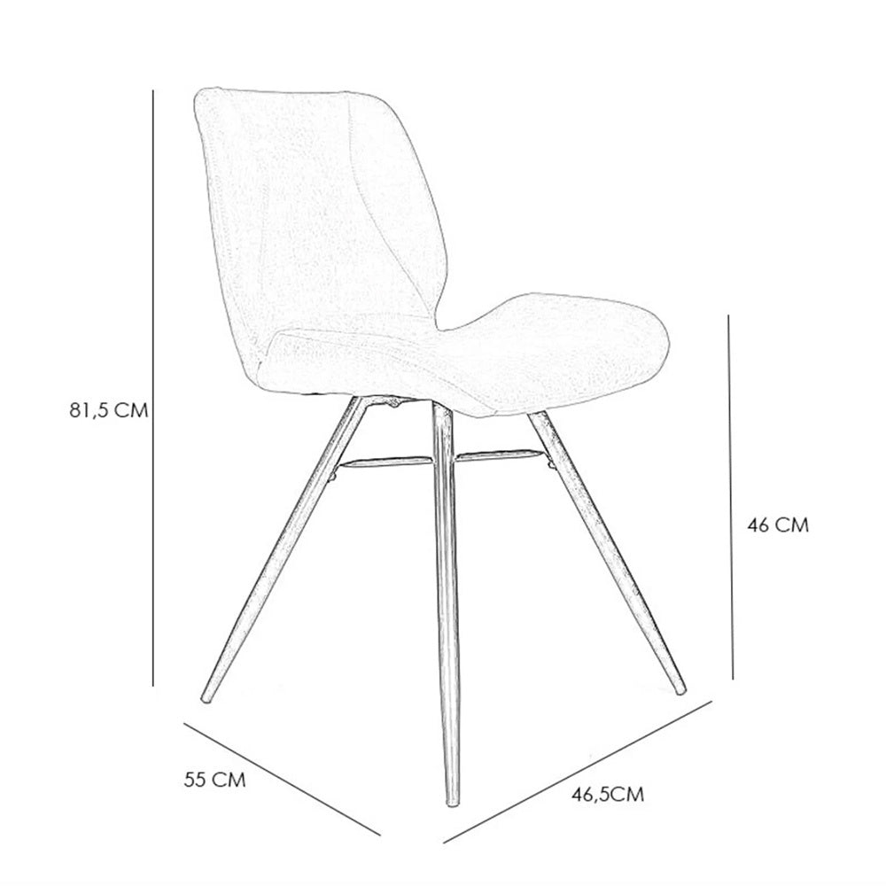 Industrial dining room chair Barrel black/anthracite eco-leather - image 8