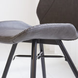 Dining room chair Beau artificial leather Dimehouse Anthracite LxWxH 72x68x50 Faux leather Atmospheric photo detail