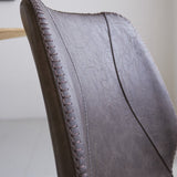 Dining room chair Beau artificial leather Dimehouse Taupe LxWxH 72x68x50 Faux leather Atmospheric photo detail