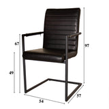Dining room chair Bras Dimehouse Black LxWxH 73x59x58 Faux leather White photo size indication