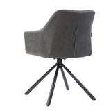Industrial dining room chair Dex swivel anthracite eco-leather - image 7