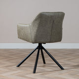 Industrial dining room chair Dex swivel olive green eco-leather - image 4