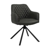 Industrial dining room chair Dex swivel black/anthracite eco-leather - image 5